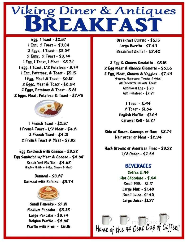 Viking Diner - Viking, MN menu_pic