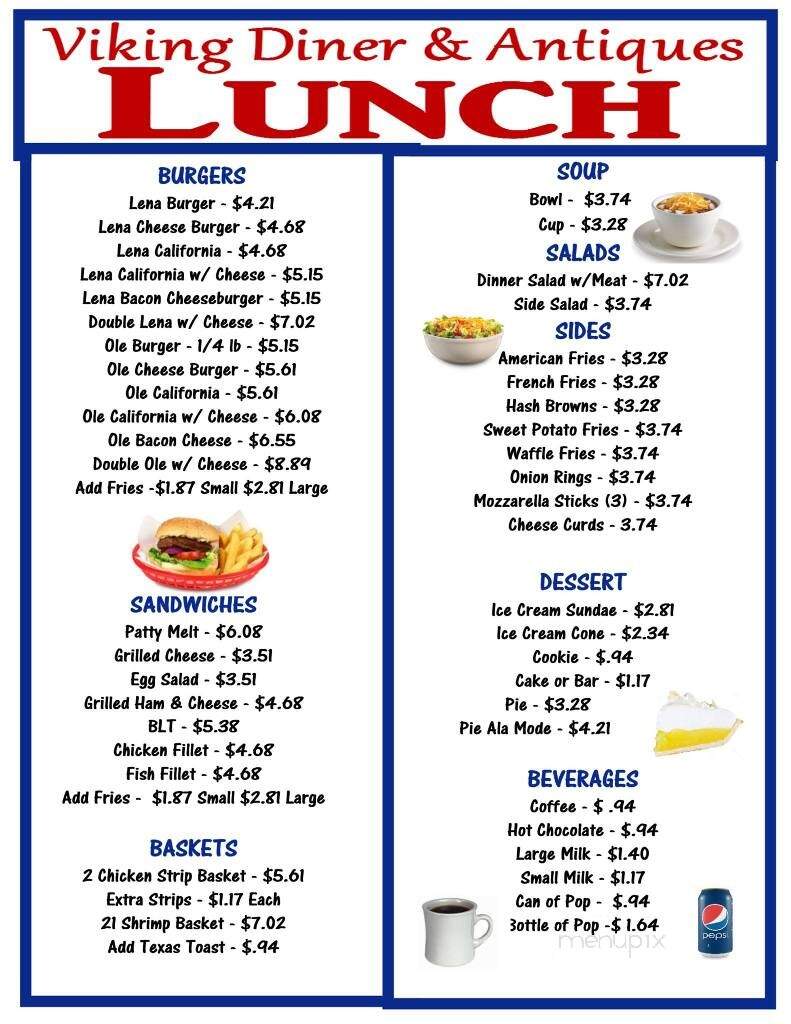 Viking Diner - Viking, MN menu_pic