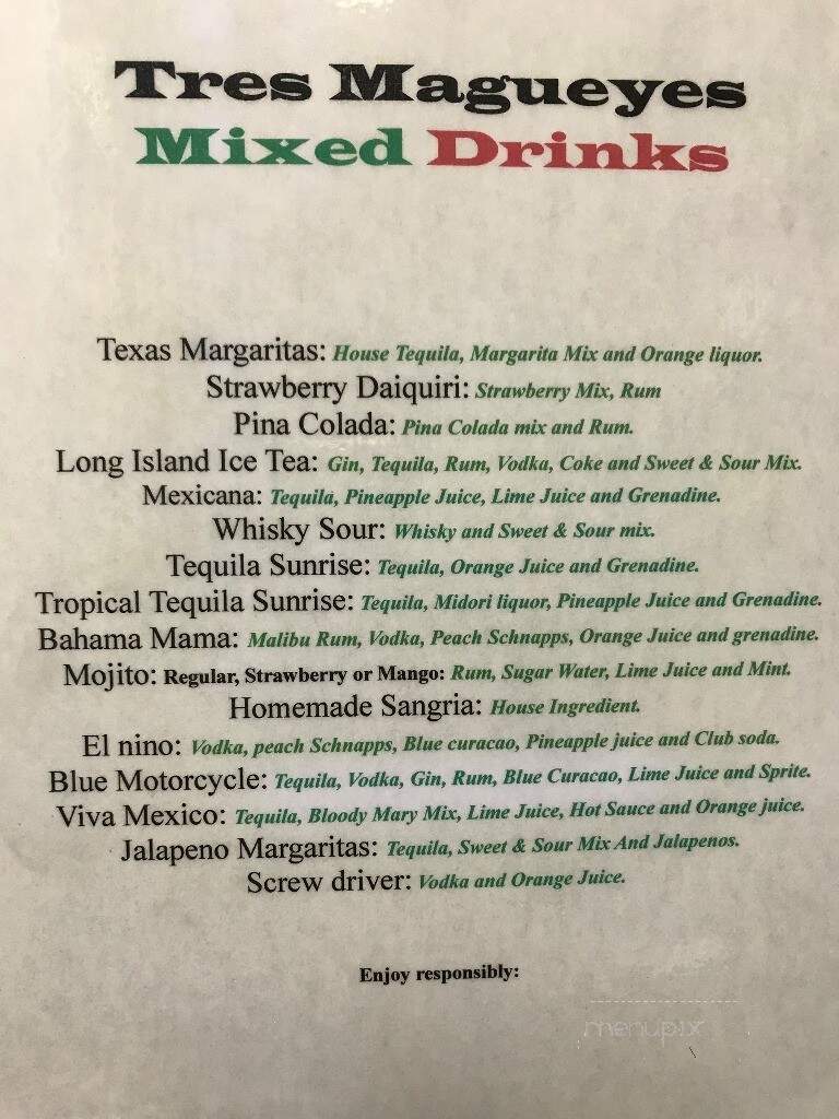 Los Tres Magueyes - Rolesville, NC menu_pic