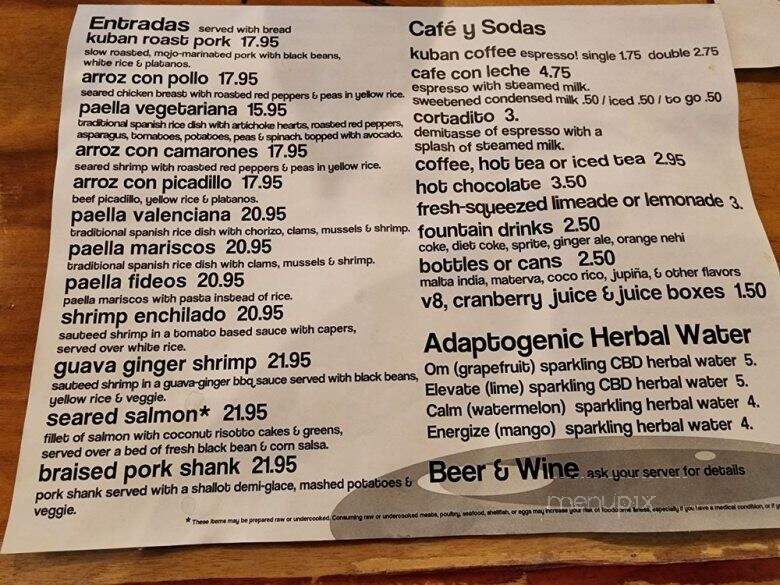 Kuba Kuba - Richmond, VA menu_pic