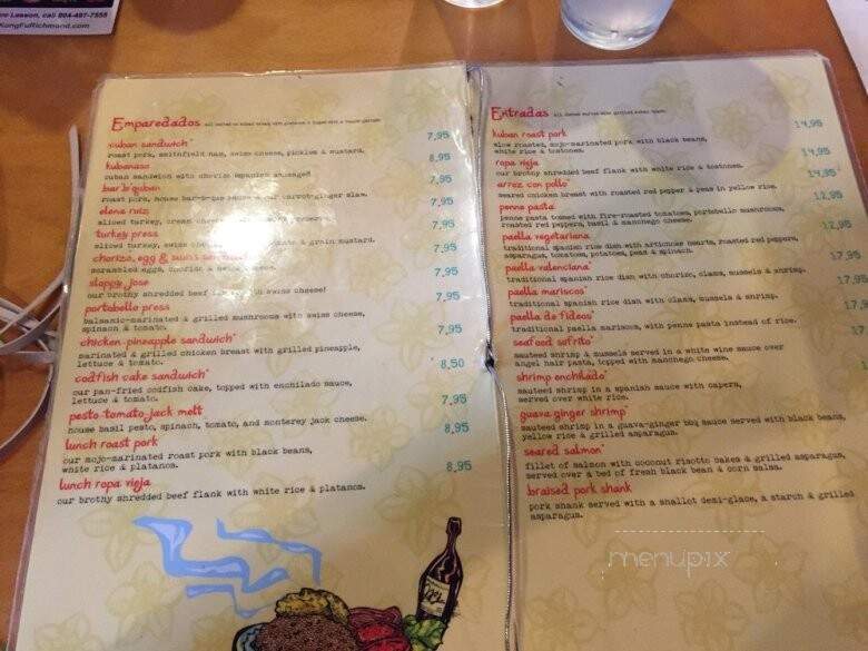 Kuba Kuba - Richmond, VA menu_pic