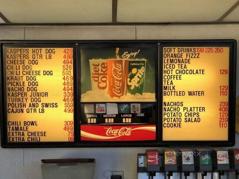 Kasper's Hot Dogs - Concord, CA menu_pic