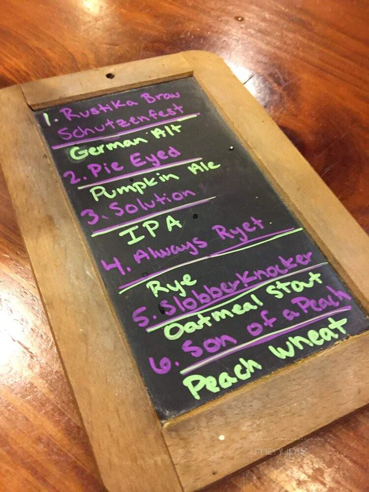 Rustic Brew - Hampton, IA menu_pic