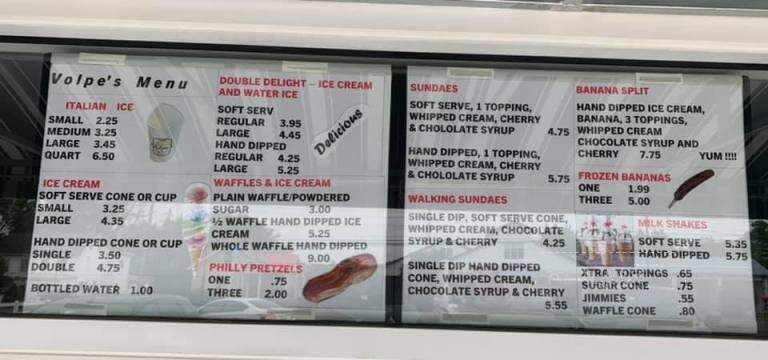 Hickory Falls Rita's - Hanover, PA menu_pic