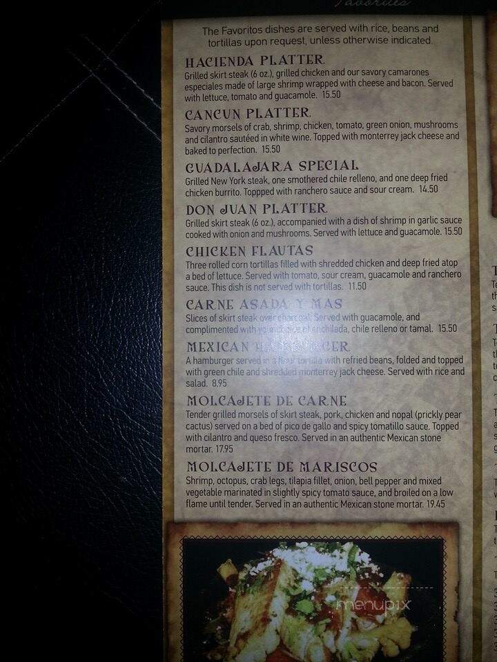Hacienda Real - Lincoln, NE menu_pic
