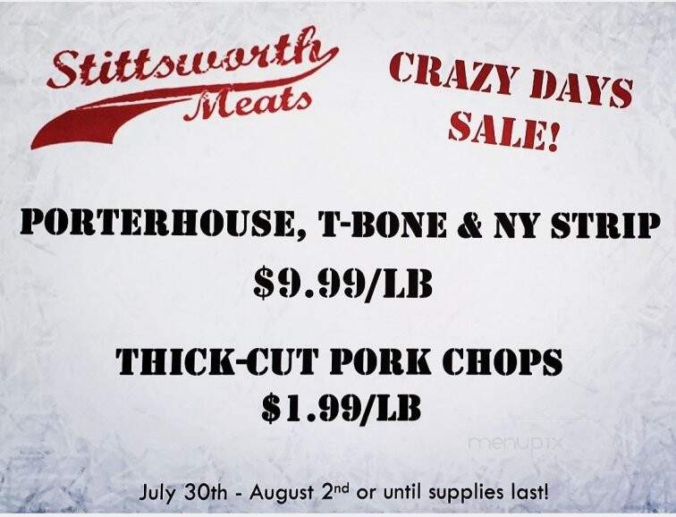 Stittsworth Meats - Bemidji, MN menu_pic