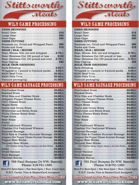 Stittsworth Meats - Bemidji, MN menu_pic