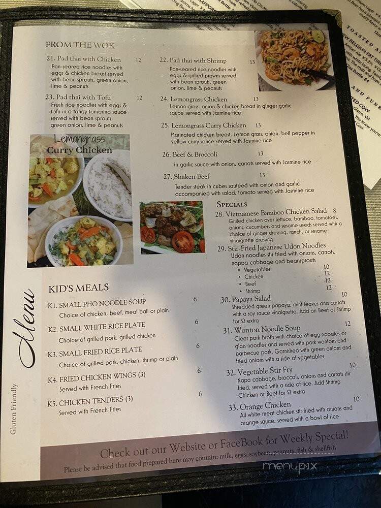 Bamboo Bistro - Grafton, WI menu_pic