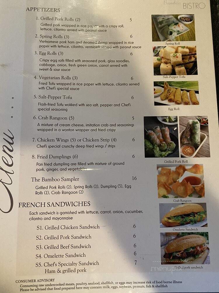 Bamboo Bistro - Grafton, WI menu_pic