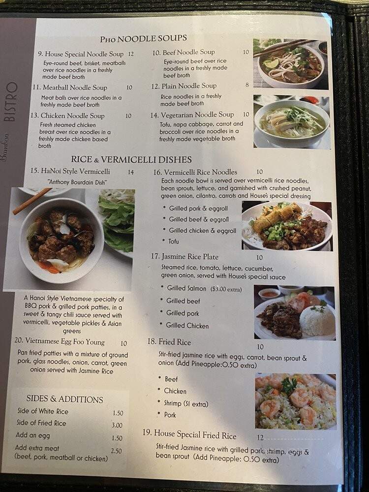 Bamboo Bistro - Grafton, WI menu_pic
