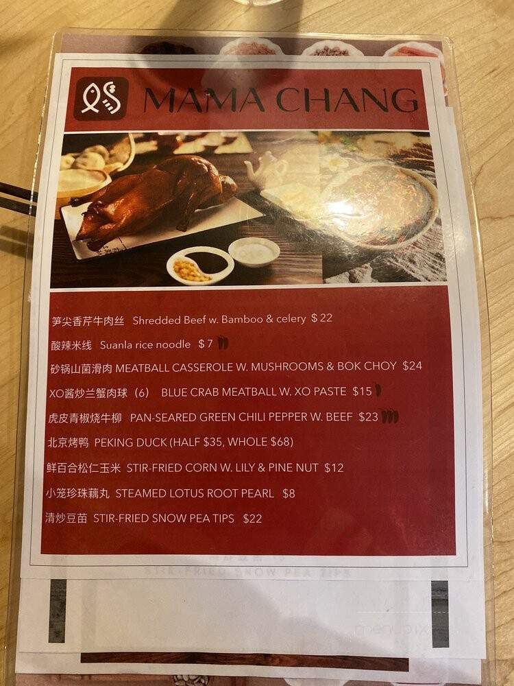 Mama Chang - Fairfax, VA menu_pic