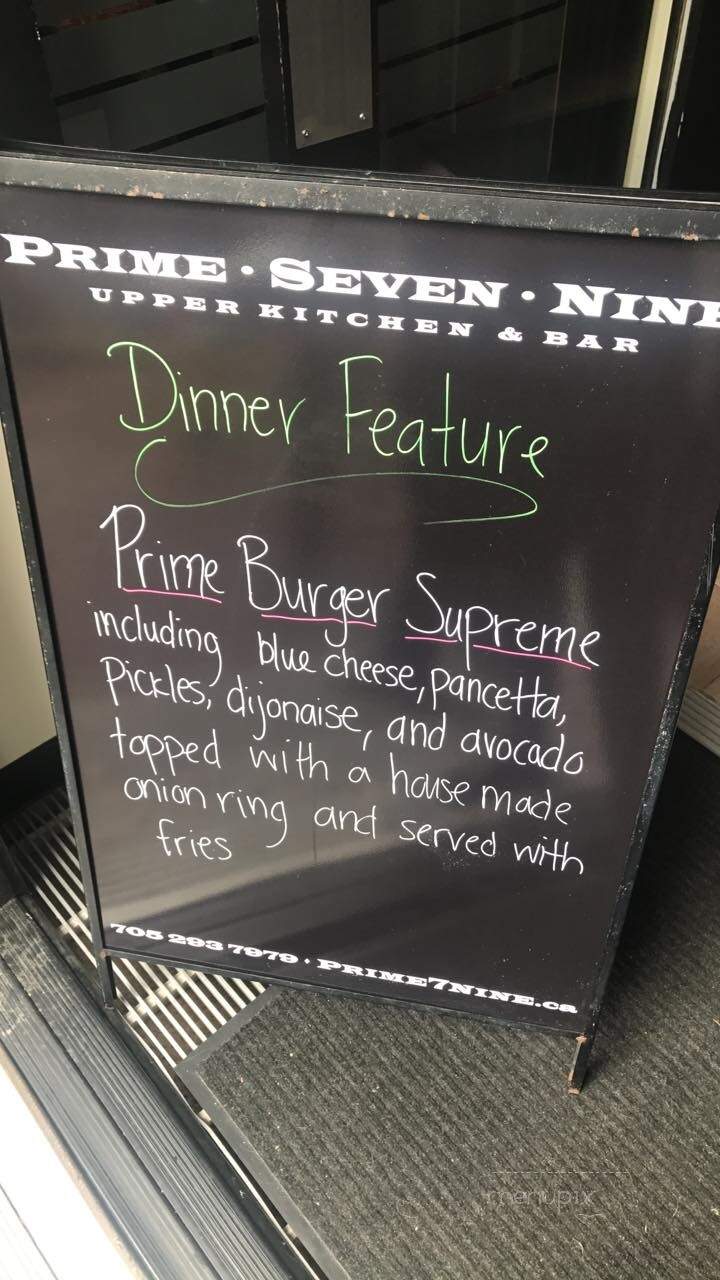 Prime Seven Nine - Collingwood, ON menu_pic