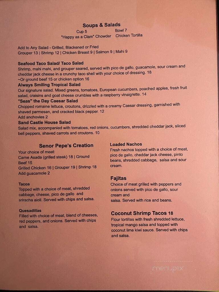 Whiskey Creek Station - Fort Myers, FL menu_pic