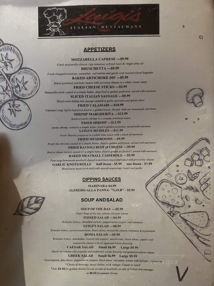 Luigi's Italian Restaurant - Castroville, TX menu_pic