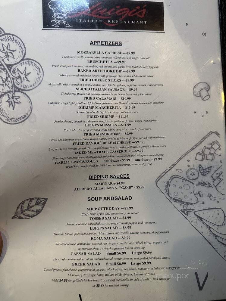 Luigi's Italian Restaurant - Castroville, TX menu_pic