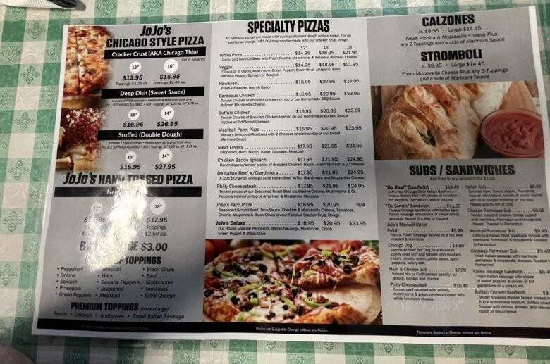 Jo Jo's Taste Of Chicago - Parrish, FL menu_pic