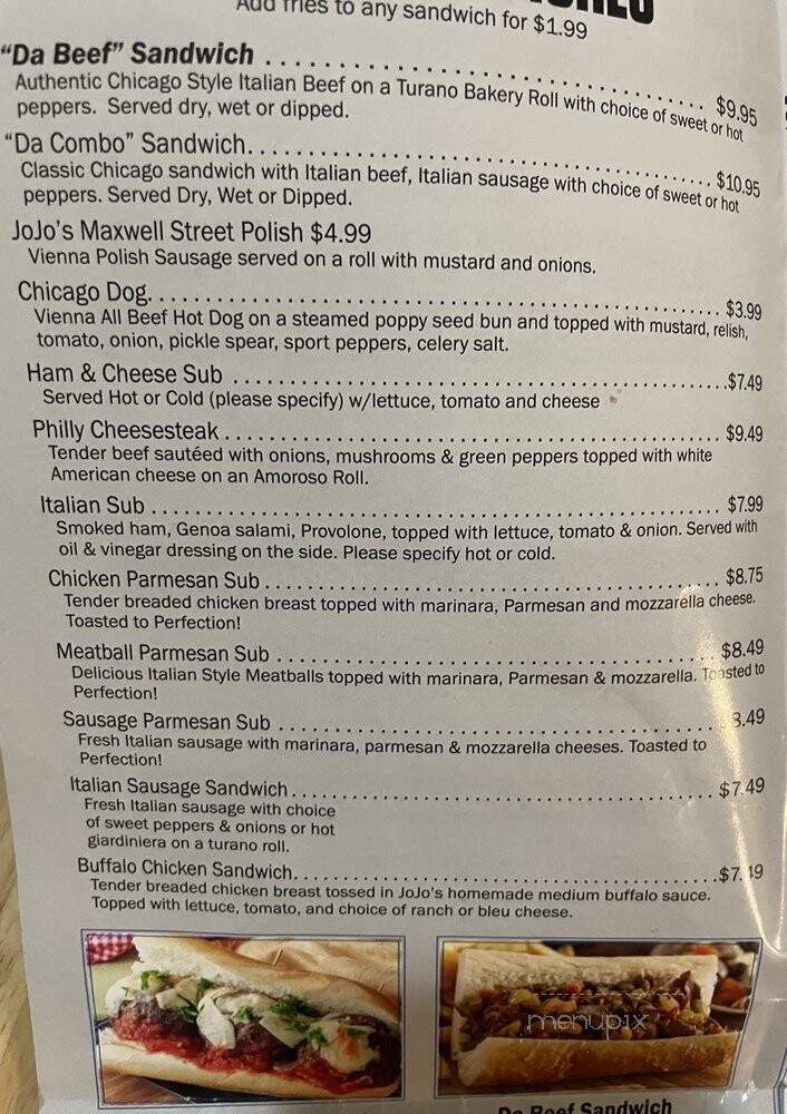 Jo Jo's Taste Of Chicago - Parrish, FL menu_pic