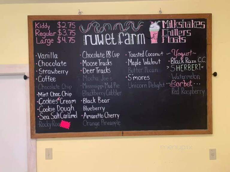 Ruwet Ice Cream Shop - Torrington, CT menu_pic