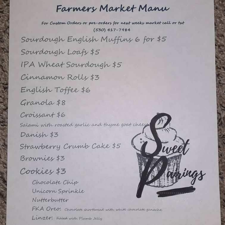 Sweet Pairings - Placerville, CA menu_pic