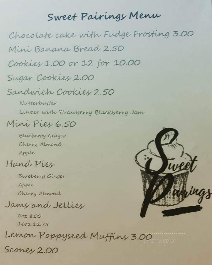 Sweet Pairings - Placerville, CA menu_pic