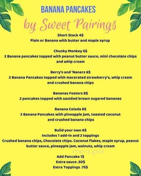 Sweet Pairings - Placerville, CA menu_pic