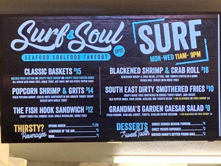 Surf & Soul Spot - San Diego, CA menu_pic