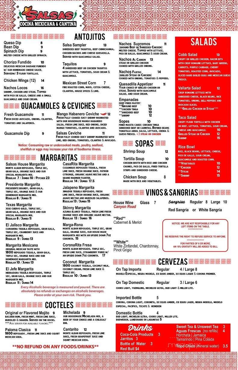 Salsas Cocina - Palatka, FL menu_pic