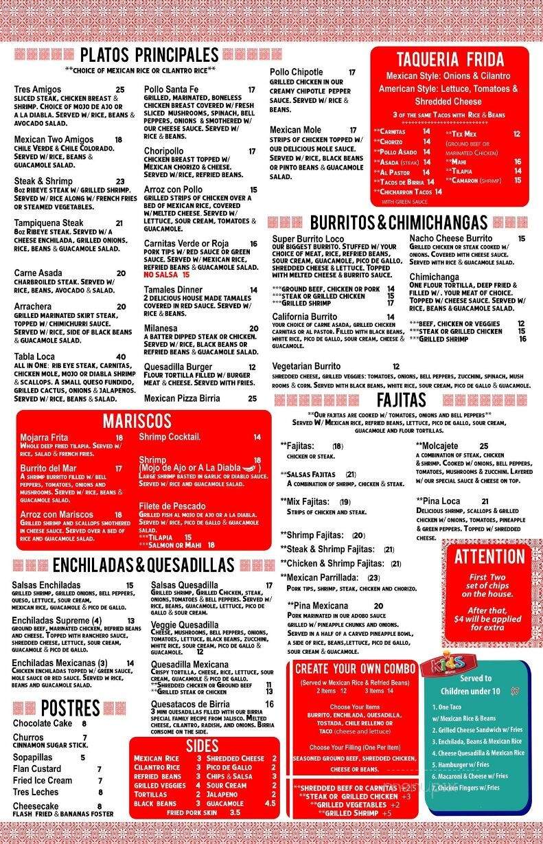Salsas Cocina - Palatka, FL menu_pic
