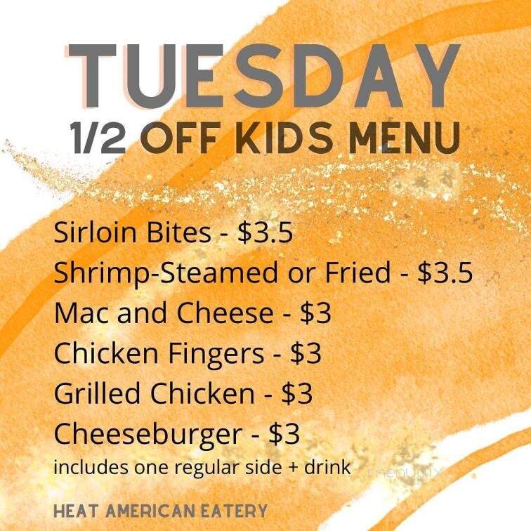 Heat - Piedmont, SC menu_pic