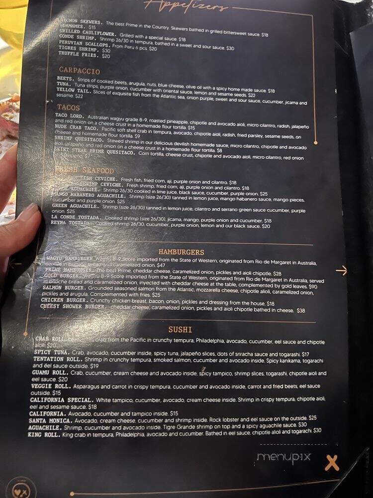 La Conde - San Diego, CA menu_pic