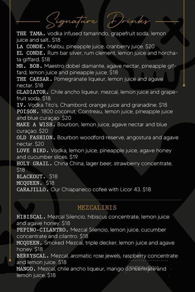 La Conde - San Diego, CA menu_pic