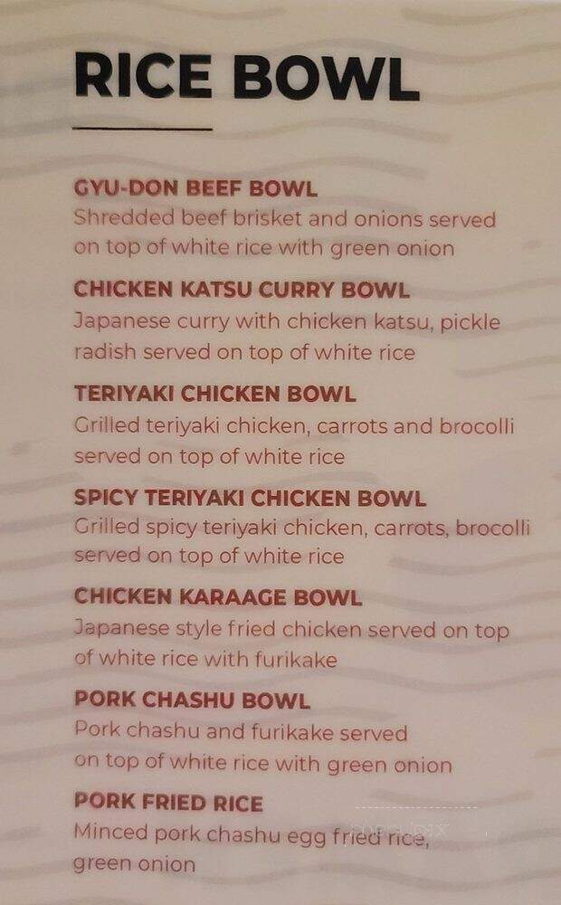 Tenji Ramen - Murrieta, CA menu_pic