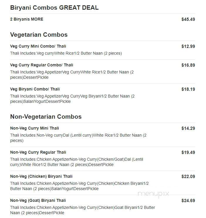 Curry Connect - Sandy, UT menu_pic
