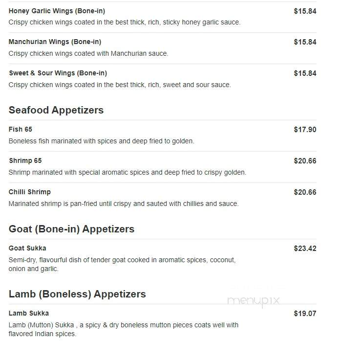 Curry Connect - Sandy, UT menu_pic