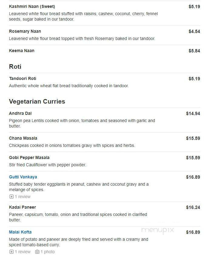 Curry Connect - Sandy, UT menu_pic
