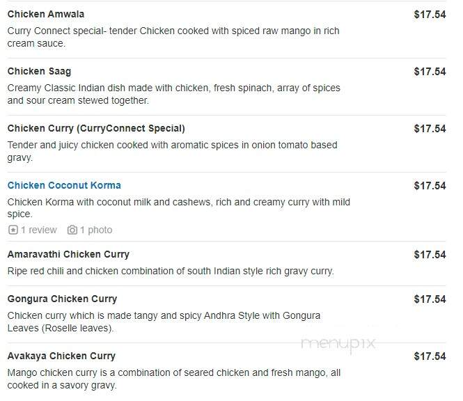 Curry Connect - Sandy, UT menu_pic