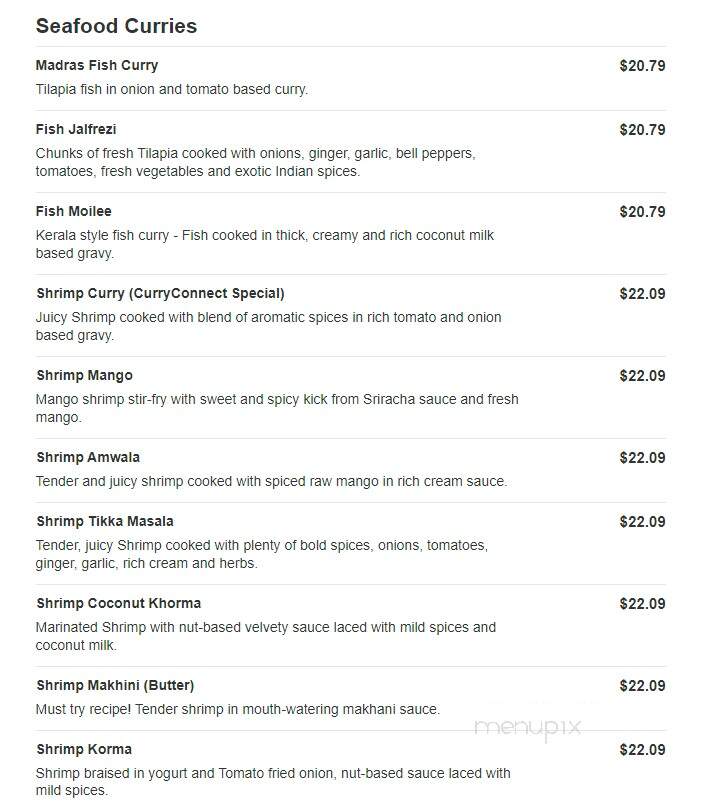 Curry Connect - Sandy, UT menu_pic