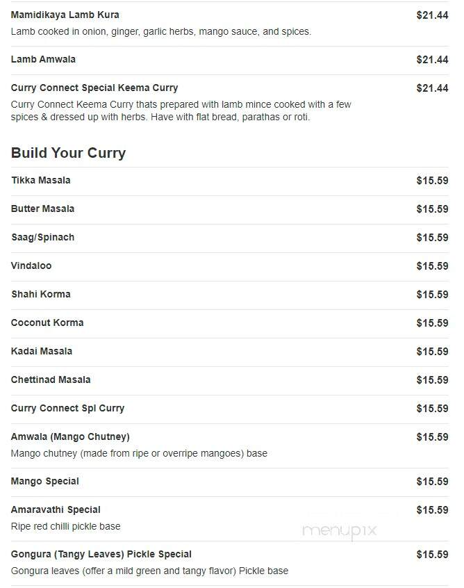 Curry Connect - Sandy, UT menu_pic