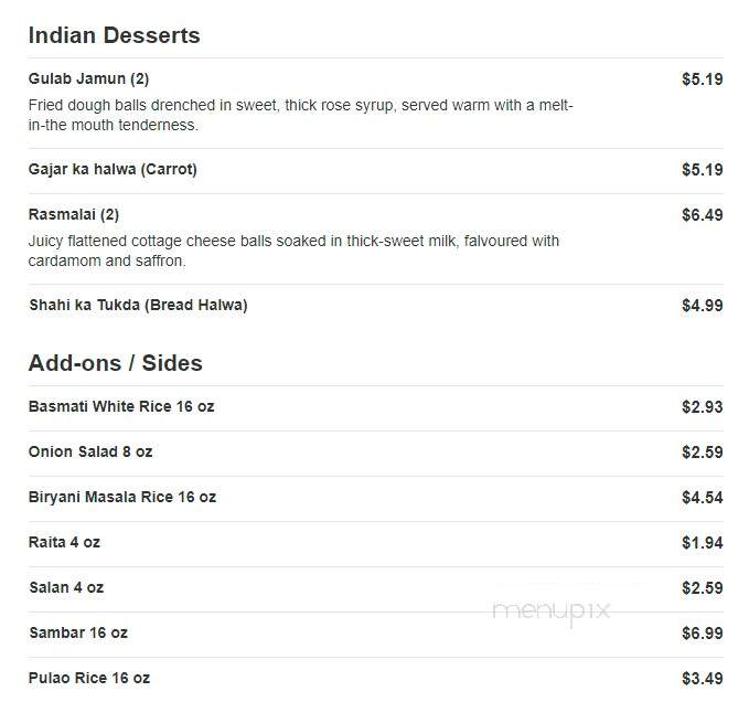 Curry Connect - Sandy, UT menu_pic