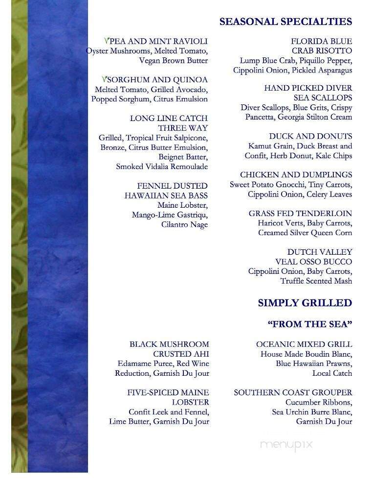 One Ocean Bar - Atlantic Beach, FL menu_pic
