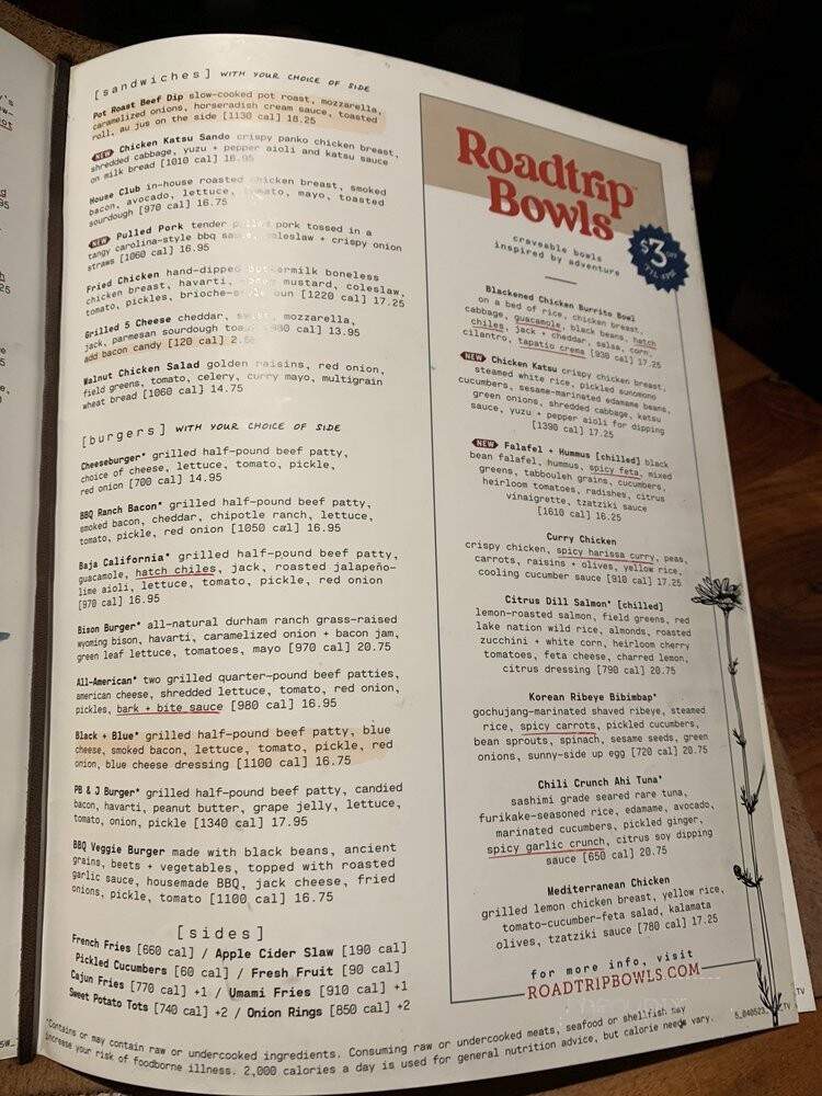 Lazy Dog Restaurant & Bar - Cupertino, CA menu_pic