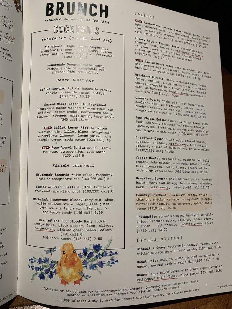 Lazy Dog Restaurant & Bar - Cupertino, CA menu_pic