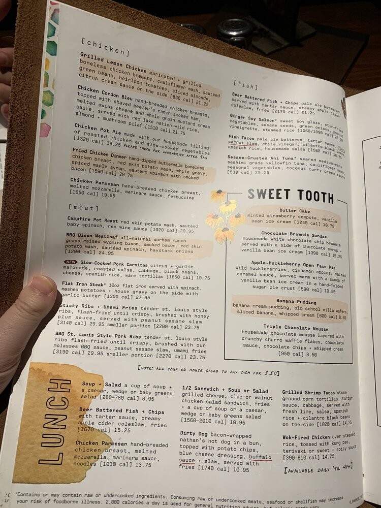 Lazy Dog Restaurant & Bar - Cupertino, CA menu_pic