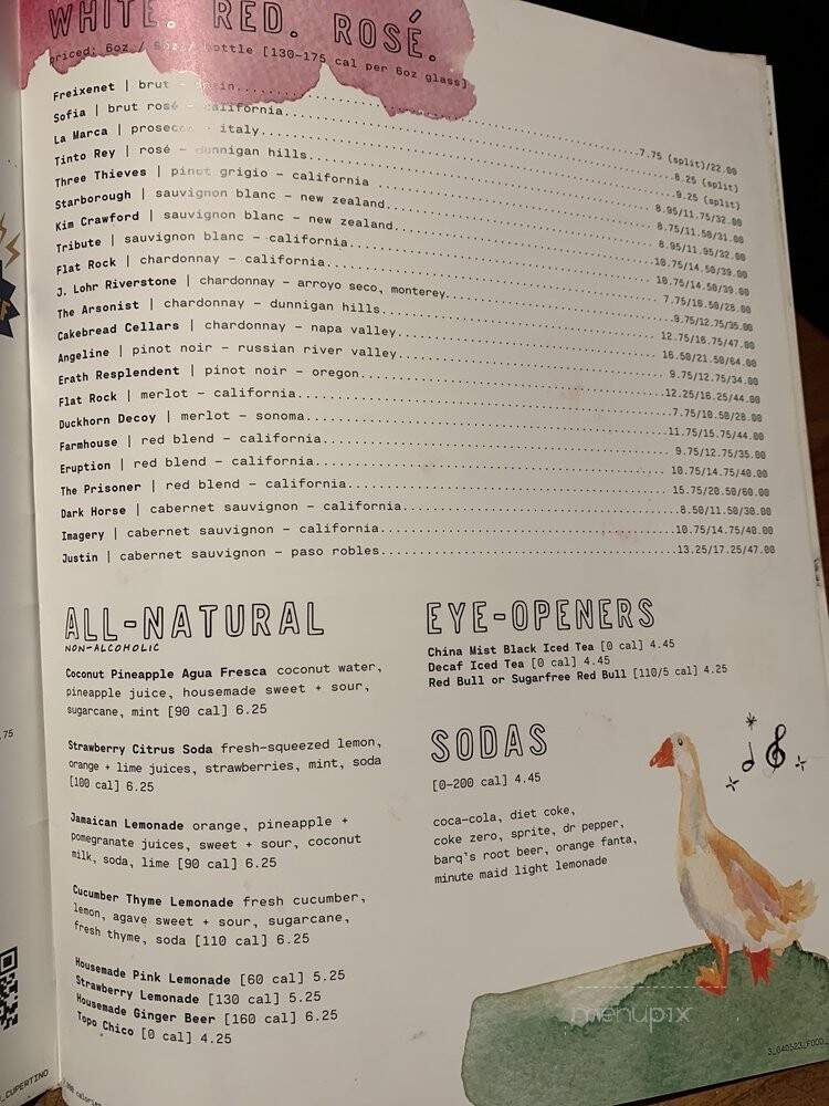 Lazy Dog Restaurant & Bar - Cupertino, CA menu_pic