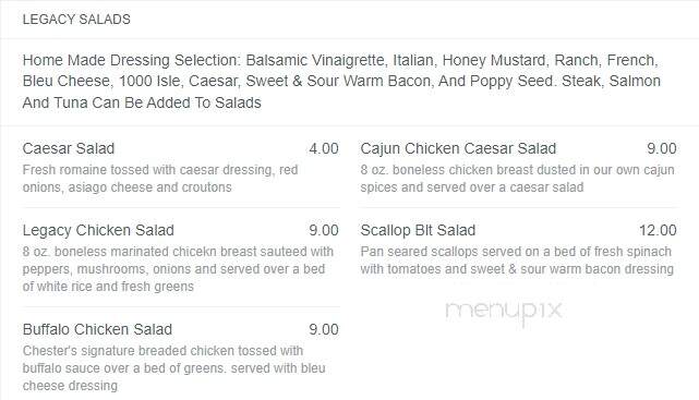 Chesters Tavern - Painesville, OH menu_pic