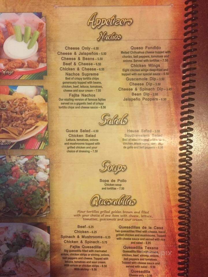 Casa Torres Mexican Restaurant - Arden, NC menu_pic