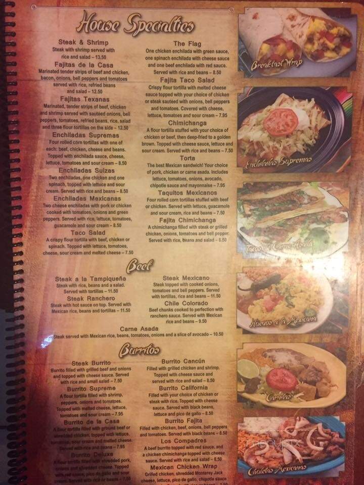 Casa Torres Mexican Restaurant - Arden, NC menu_pic