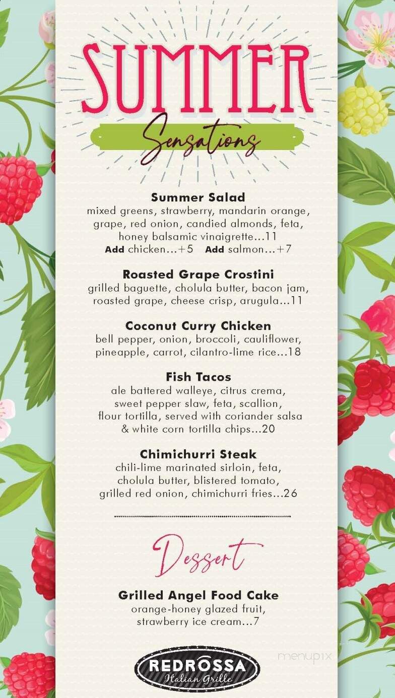 Red Rossa - Pierre, SD menu_pic