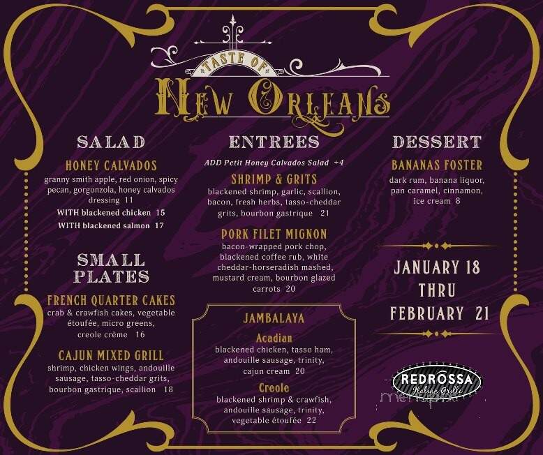 Red Rossa - Pierre, SD menu_pic
