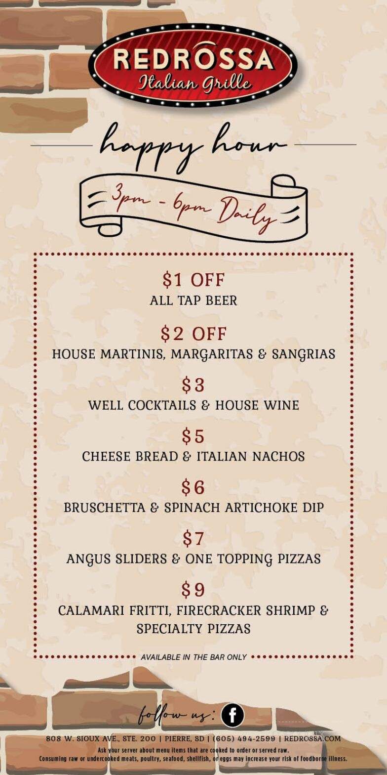 Red Rossa - Pierre, SD menu_pic